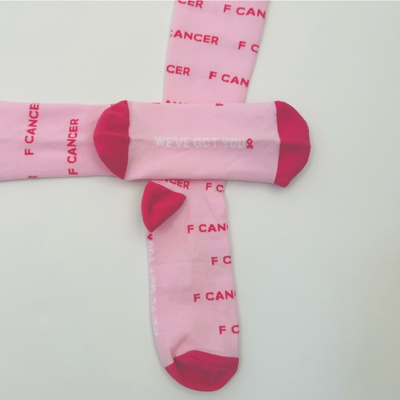 FIGS NWOT F Cancer Compression Socks We’ve Got You Small Pink - Picture 4 of 5